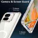 TIANNIUKE Magnetic Case for Google Pixel 9 Pro Fold, Transparent and Yellow Resistant,Compatible with MagSafe,Slim Fit Shockproof Protective Phone Case for Pixel 9 Pro Fold Case