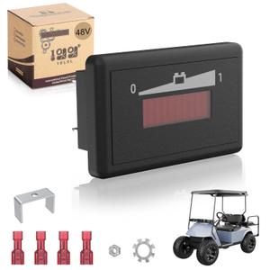 10L0L Golf Cart Battery Meter 48V LED Batteries Power Indicator, Compatible with Lead Acid Battery Powered Golf Cart for Yamaha, Club Car, EZGO, Lift, Lawn Mower, Leaf Trimmer, Motorhome etc