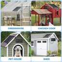 Solar Fan Kit for Chicken Coop - Two IP65 Waterproof 5" Solar Powered Fans - Outdoor Exhaust Intake Ventilation Fan for Outside Shed Greenhouse Attic Pet House - Strong Airflow Without Battery