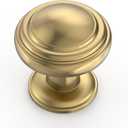 Amerdeco 10 Pack Champagne Bronze Cabinet Knobs Single Hole Cabinet Pulls 1 Inch Drawer Knobs for Bathroom Cabinets ZH0086