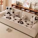 Boho Couch Covers for Pets Washable Sofa Covers for Dogs Cats Sofa SlipCover for 3-4 Cushion Couches Pet-Friendly Anti-Slip Sofa Covers for Living Room (27.6" x 71", Brown)