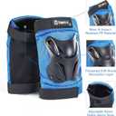 Tanden Skating Protective Gear Knee and Elbow Pads Wrist Guards for Roller Skating Skateboarding, Skate Pads Adult Knee Pads