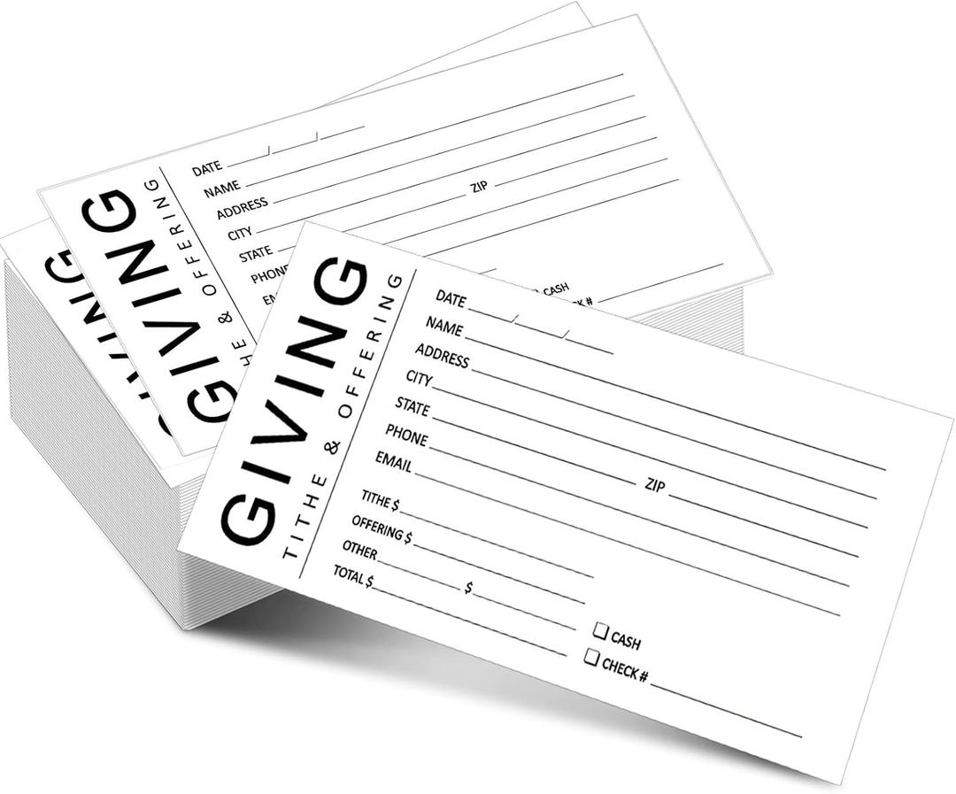 Eaasty 200 Pieces Church Offering Envelopes My Offering Bill Size Envelope Church Tithe Envelopes for Donations, Religious Occasions(Giving Style)
