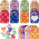 KNFINNDUU Valentine's Day Cards for Kids with Keychains, 30 Packs Valentine Exchange Gift Cards with 30 Adorable Keychain Toys for Classroom School Party Favors, Valentine Gifts for Boys and Girls