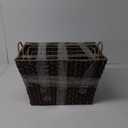 Baum Set Of Three Rectangular Faux Wicker Storage Bins In Combo Weave