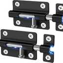 Door Security Slide Latch Lock with 12 Screws , 2 Pack Keyless Entry , Thickened Heavy Duty Steel Sliding , Easy to Install Gate