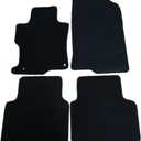 Floor Mats Compatible with 2008-2012 Honda Accord Sedan 4Door Only, Factory Fitment Car Floor Carpets Front & Rear Nylon by IKON MOTORSPORTS (Black)