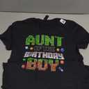 Aunt of The Birthday Boy Game Pixel Number Birthday Party T-Shirt S