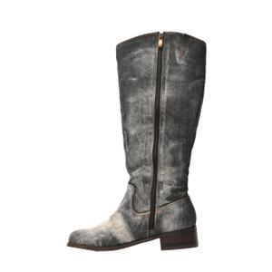Corkys Footwear Hold Your Horses 1.5-Inch Riding Boots Washed Dark Blue Denim Size 7