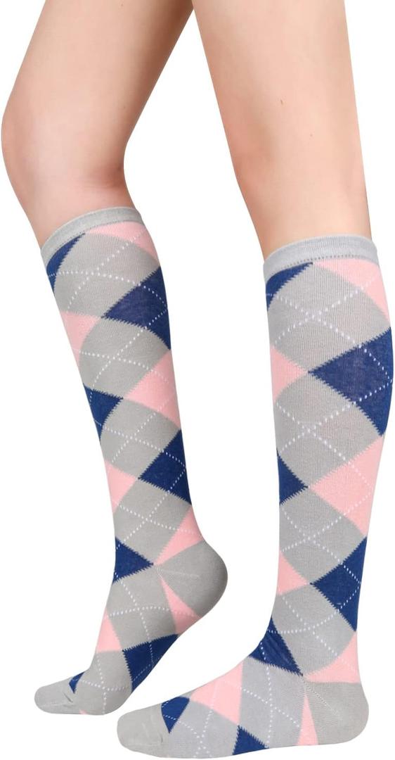 Benefeet Sox Knee High Socks for Women Girls Patterned Long Tube Socks Athletic Casual Cotton Stockings,  One Size
