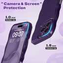 FABSPARK Phone Case for iPhone 16 Pro Case,Simple Wave Design Wavy Frame Soft Silicone Aesthetic for iPhone 16 Pro,Deep Purple