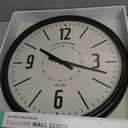 La Crosse Technology 16-Inch Sullivan Black Industrial Quartz Analog Wall Clock - 404-3041C