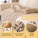 Calming Dog Bed Mats with Neck & Head Support, Soft Flannel Pet Couch Bed for Small Dogs & Cats, Pet Washable Couch Covers for Sofa, Small 31.5"L x 23.62"W