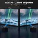HAPPRUN 2500 ANSI Lumens Outdoor Projector with Built-in Streaming Apps, 4K Decoding Resolution, Dolby Audio, WiFi 6 and Bluetooth 5.2 for Indoor and Outdoor Home Theater