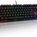 TECWARE Phantom 87 Key RGB Mechanical Gaming Keyboard | Outemu Brown Switch | 16.8M Color LED Lighting | 18 Pre-Set | Low Latency | N-Key Rollover | Software Customizable Keys | Wired USB Connection