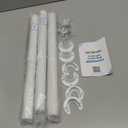 Supforce 2 PACK Closet Rods for Hanging Clothes, 17 to 28 Inches Stepless Adjustable Metal Closet Rod, 1.3 Inches Heavy Duty Clothes Hanging Rod for Closet Wardrobes Laundry RV, White