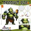 Amyhill 3.7 ft Orc Warrior Cardboard Cutout Life Size Stand up Halloween Angry Evil Green Ogre Backdrop Photo Props Standup for Fantasy Themed Halloween Party Decoration