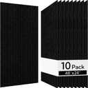 Olanglab Acoustic Wall Panels 10 Pack, 48 x 24 per Acoustic Panels Sound Absorbing, Decorative Sound Panels for Home Studio and Office, Black