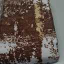 Modern Abstract 3x5 Rug for Entryway, Non Slip Machine Washable Area Rug, Soft Low Pile Ultra Thin Distressed Doormat for Indoor Entry, Kitchen, Dorm, Living Room, Bedroom, Brown