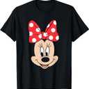 Disney Minnie Mouse Polka Dot Bow Big Face T-Shirt
