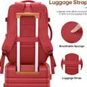 UKEIN Luggage Sets 3 Piece, Carry On Luggage 20In With Spinner Wheels,PC Hardside Suitcase Set with TSA Lock,Durable Carry On Suitcase With Travel Backpack for Men (Red, 3 piece set (20inch)