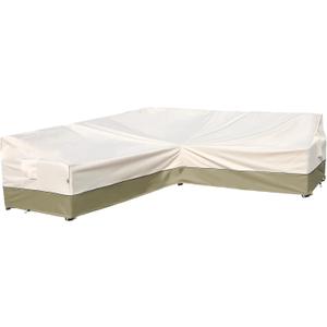 Outdoor Sectional Cover-L-Shaped Patio Furniture Covers Waterproof Rip-Stop Anti-UV 600D Outdoor Sofa Couch Cover with 3 Air Vents 110''L (85''L) 32''D 31''H