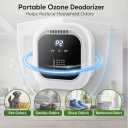 ProGuard Cat Litter Deodorizer & Pet Odor Eliminator for Home, Ozone Air Purifier for Strong Dog Poof, 5,000mAh Rechargeable, Litter Box Deodorizer with 4 Mode for Smoke, Wardrobe, Garage, Car