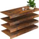 MyLifeUNIT Wire Shelf Covers, 4 PCS Wood Wire Rack Covers for Shelving, Pantry, Closet (35.8" W x 16" D)