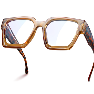 livho Oversized 99% Blue Light Glasses for Woman - Rectangle Fashion Glasses for Computer, Chic Preppy Frame - Anti Eyestrain