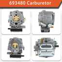 labwork Carburetor 693480 Replacement for Briggs Stratton Parts 495181 499306 397245