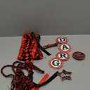 JOTFA Graduation Leis 2025 and Graduation Cords, Graduation Money Leis with 8 Graduation Glitter Patches for Graduation Party Decorations (Graduation Lei & Graduation Cord, Red & Black)