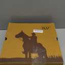 IUV Cowboy Boots For Men Suede Square Toe Western Boots Pull On Classic Embroidered Boot, Size 9.5