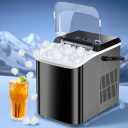 Ice Makers Countertop, Portable Ice Machine with Carry Handle, 2 Sizes of Icecube for Home Kitchen Bar Party Camping