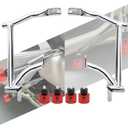 Saddle Bag Guards Crash Bars Chrome Fit for Harley Touring Street Glide FLHX Road Glide FLTRX Road King FLHR Electra Glide Ultra 09-2025 (Saddlebag Guards with Red Decorative Wheel)