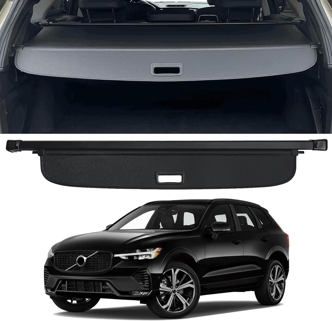 Retractable Trunk Cover Compatible with 2018-2025 Volvo XC60 Cargo Cover Rear Trunk Security Cover XC60 Accessories Privacy Screen