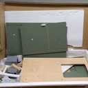 ROBOTIME Play Kitchen with Pretend Ice Cube Dispenser for Toddler, Wooden Kids Kitchen Play Set, Toy Kitchen Set for Kids Age 3 4 5 6 7 (Vintage Green)