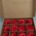 12 Pack Velvet Christmas Ball Ornaments Large Flocked Christmas Tree Hanging Ornaments Shatterproof Flocked Decorative Balls for Xmas Tree Decorations (Red, 3.15inch)