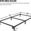 Bedsnus 7 Inch Twin Bed Frame, Compatible with Most Brand Box Spring Or Mattress, 6-Leg Support Bed Base, Noise-Free, Easy Assembly, Black