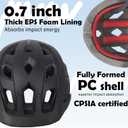 Kids Bike Helmet, Adjustable for Youth Toddler Boys & Girls, Child Helmets with Visor for Skating Cycling Scooter (Black, S: 48-54 cm / 18.9"-21.3")