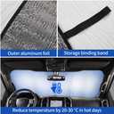 RT-TCZ Windshield Sunshade UV Ray Reflector Sunshade Visor for 2015-2020 Ford F150 F250 F350 Trucks,Silver