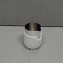 Normcore Handleless Milk Pitcher with Round Spout - Espresso Steaming Pitcher - 18/8 Stainless Steel Milk Frothing Jug - Premium Barista Tools - Non-stick coating White - 15.2 oz (450 ml)