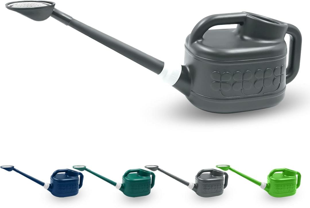 2 x 1 Gallon Watering Can, Garden Watering Can Outdoor, Plant Water Can with Removable Long Spout and Stainless Steel Sprinkler Head, Plastic Indoor Watering Cans for Gardening Flower Plants