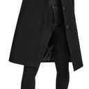 Kenneth Cole Women's Notch Collar Fly Front Single Breasted Topcoat (Black), Small