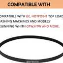 3 x WH01X27538 Washer Drive Belt Compatible with GE, Hotpoint Clothes Washing Machine Belt Replacement AP6328256, 4587903, PS12299369