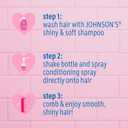 Johnson's Shiny & Soft Kids' Shampoo with Argan Oil & Silk Proteins, Daily Kids Hair Wash Gently Cleanses & Boosts Natural Shine & Softness, No Added Parabens & Sulfates, 13.6 fl. oz