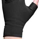 OTC Resting Splint Glove, 5 Finger Semi-Rigid Splints, Open Tips, Black, Left Hand, Large