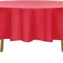 6 Pack Red Round Tablecloths 70 Inches Table Cloth Stain and Wrinkle Resistant Washable Polyester Table Cover Fabric for Party, Wedding,Dining,and Banquet Decoration