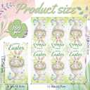 2 x 100 Pack Easter Paper Napkins | Bunny Flower Easter Eggs Disposable Decorative Hand Spring Paper Napkin for Decoupage, Kitchen Party Supplies, 13 x 15.7 Inch