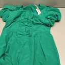 Cicy Bell Womens Cute Rompers Bow Front Puff Sleeve V Neck Short Jumpsuits Sexy Summer Outfits with Pockets (Medium, Green)