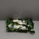 Faux Arch Flower Swag Set of 2 for Wedding Welcome Signs Floral Swag Wedding Reception Ceremony Signs Decor (White)